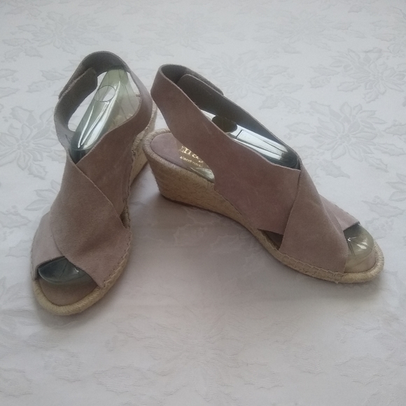 maypol Shoes - Leather suede Made in Spain espadrille wedge Anthropologie